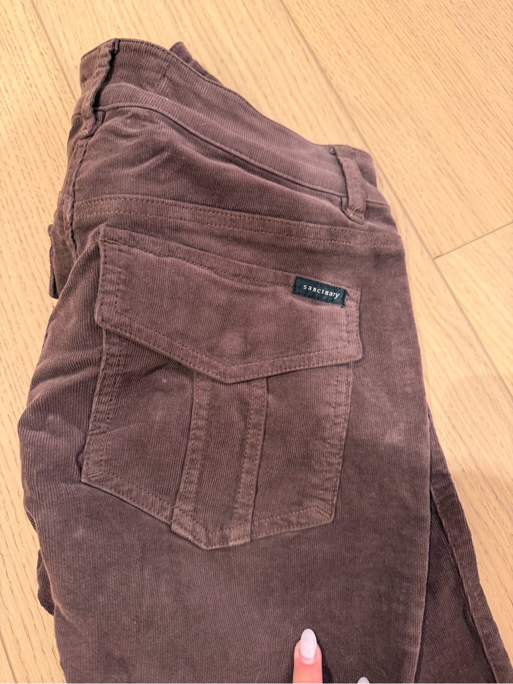 Revolve Santurary Corduroy Bootcut / straight Jeans in Brown - Picture 4 of 8